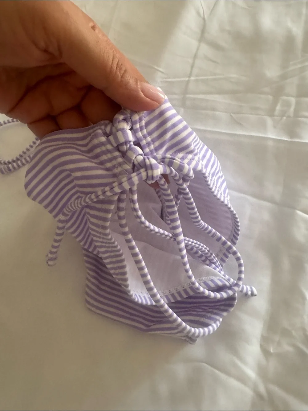 Kids Purple Stripe Swim Bottom